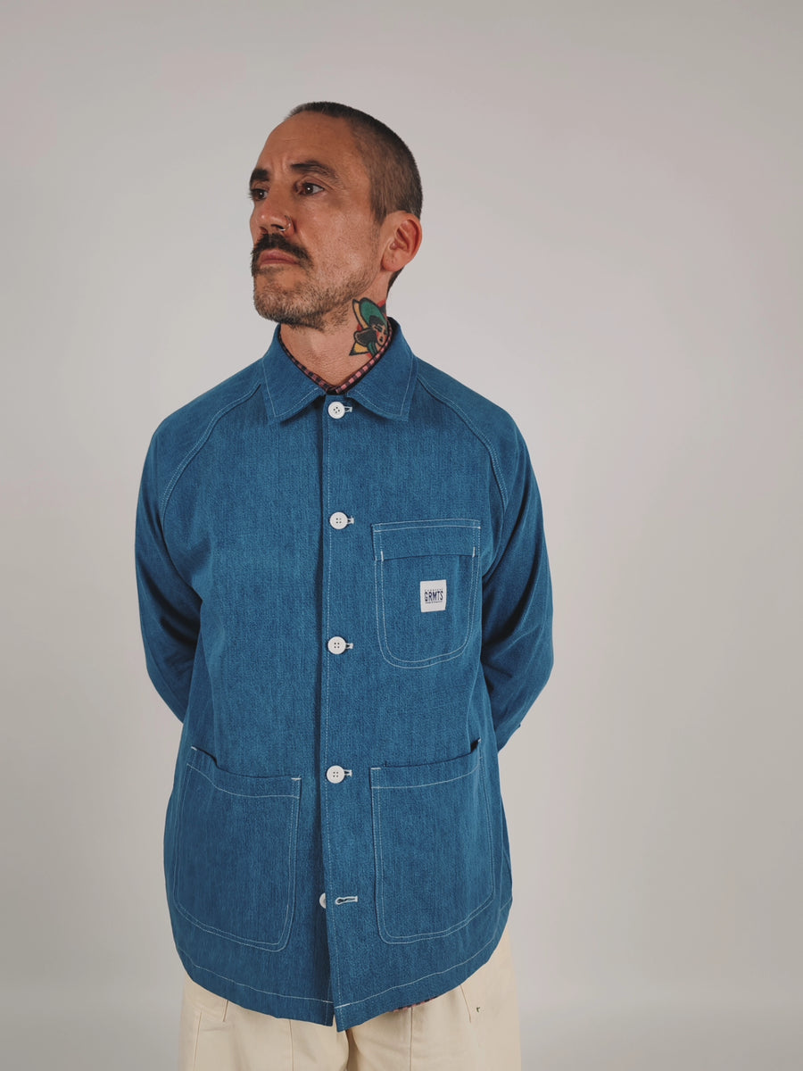 "Simple" Washed Denim Chore