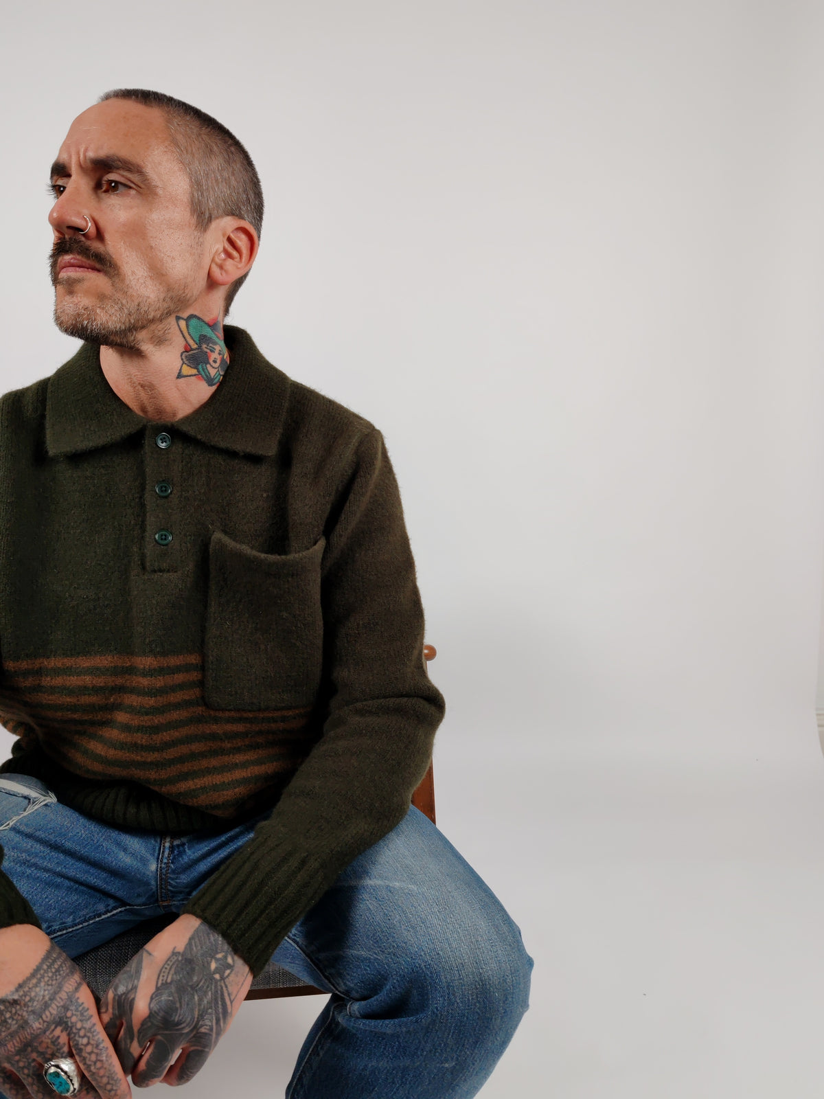 L/S knitted Polo's