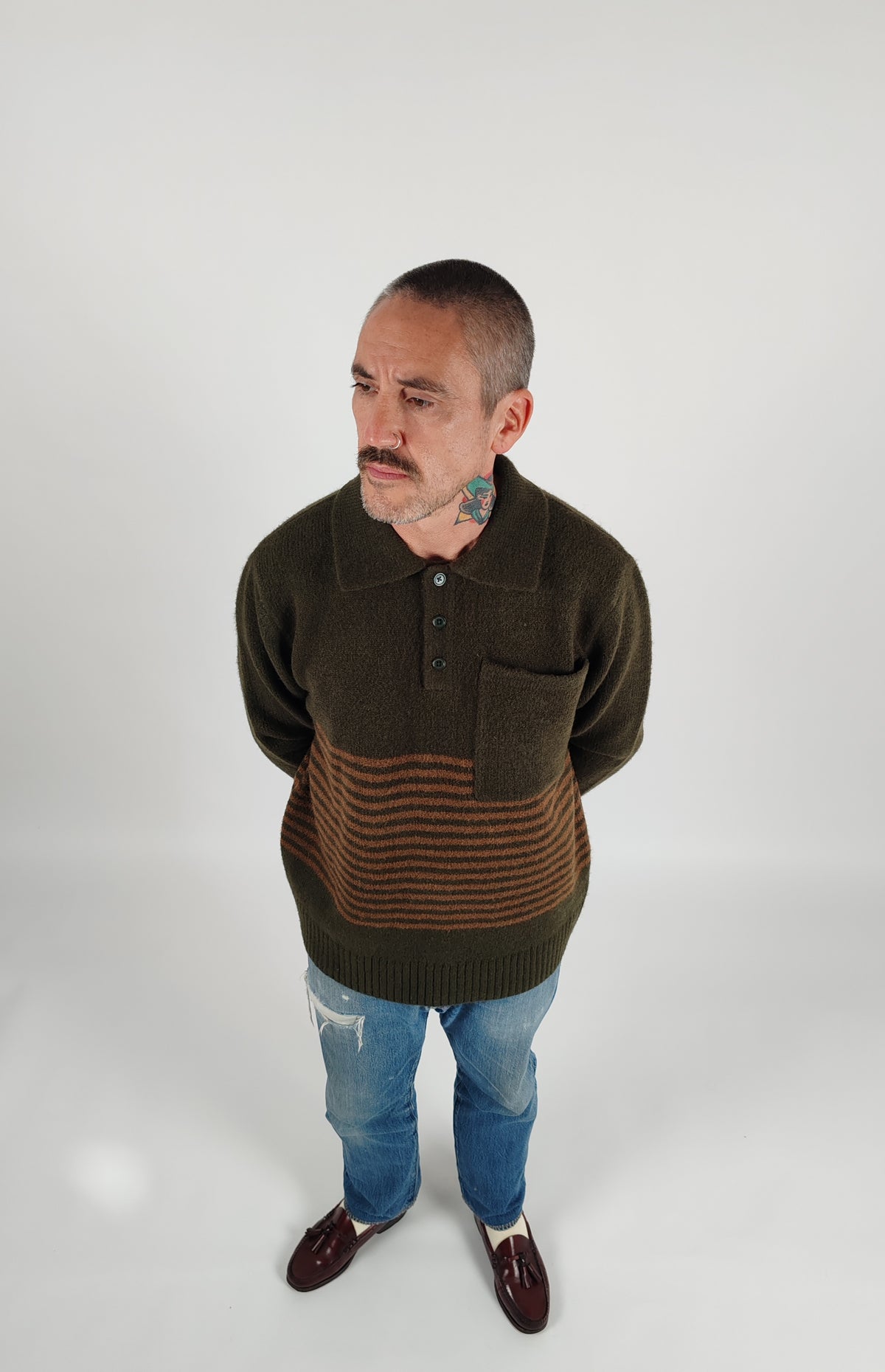 L/S knitted Polo's