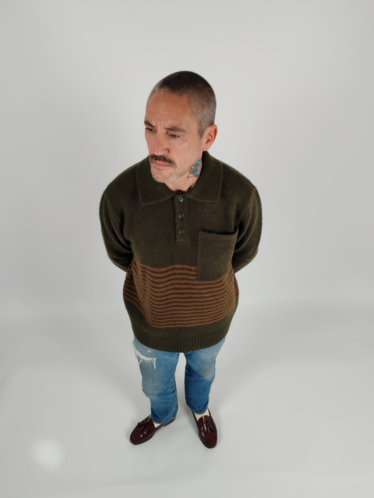 L/S knitted Polo's