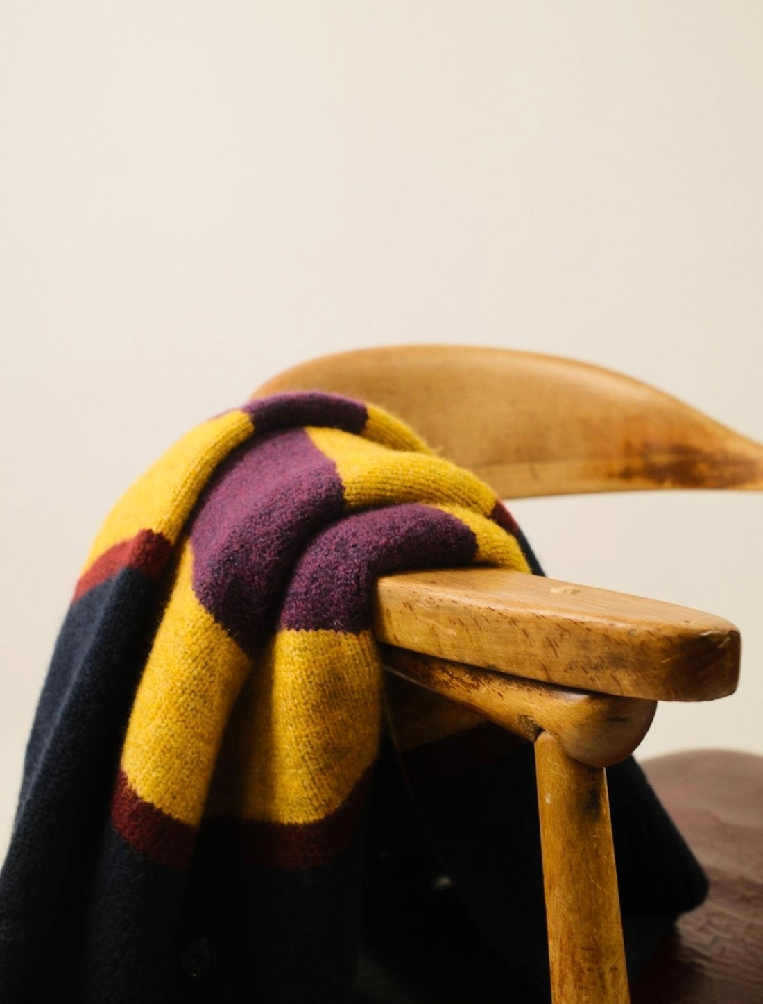 Eric Knitted Rugger Jumper - Navy
