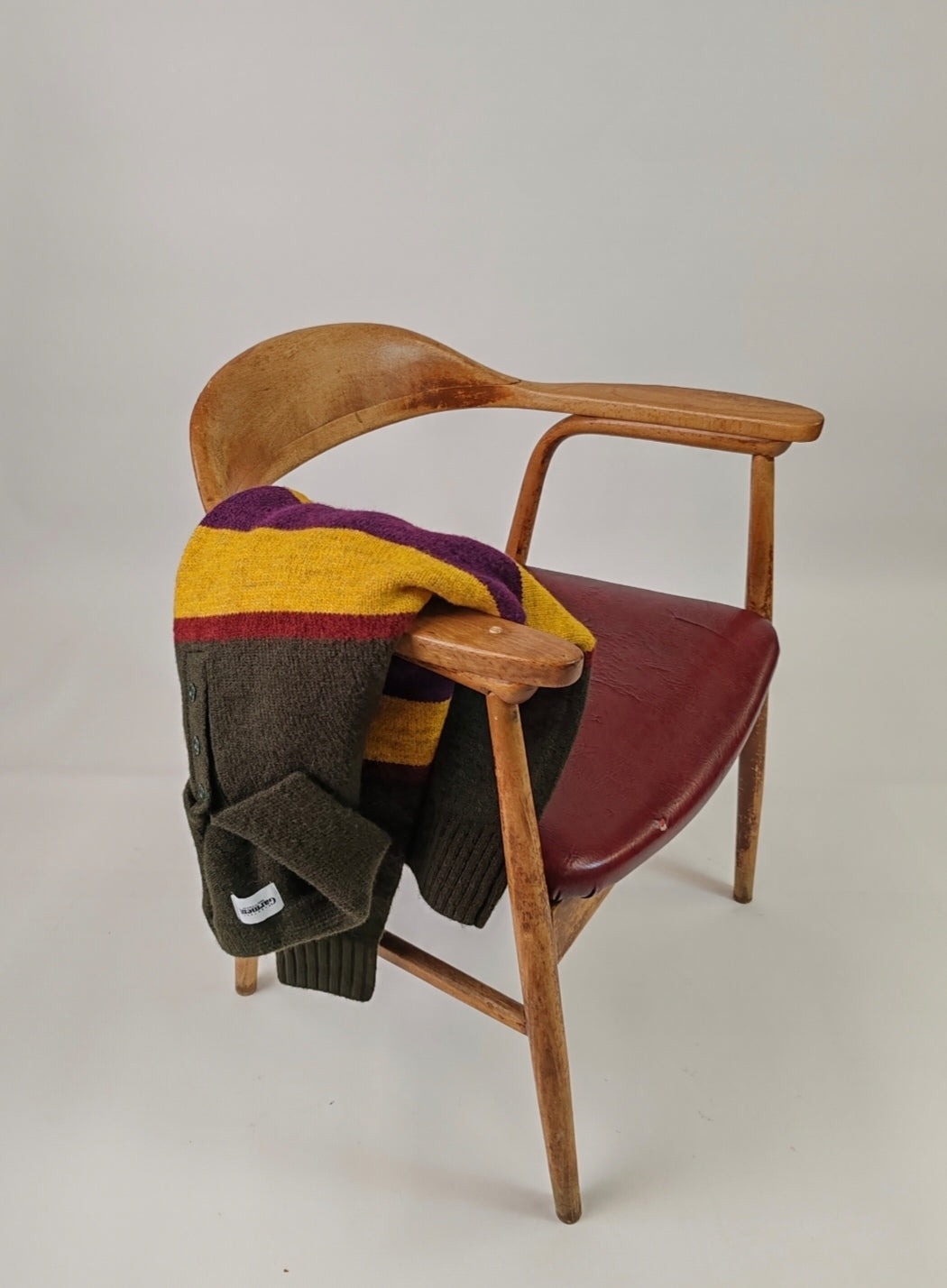 Eric Knitted Rugger Jumper - Green