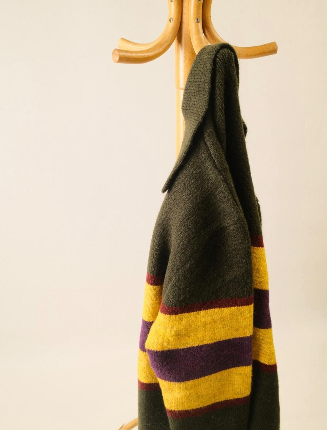 Eric Knitted Rugger Jumper - Green