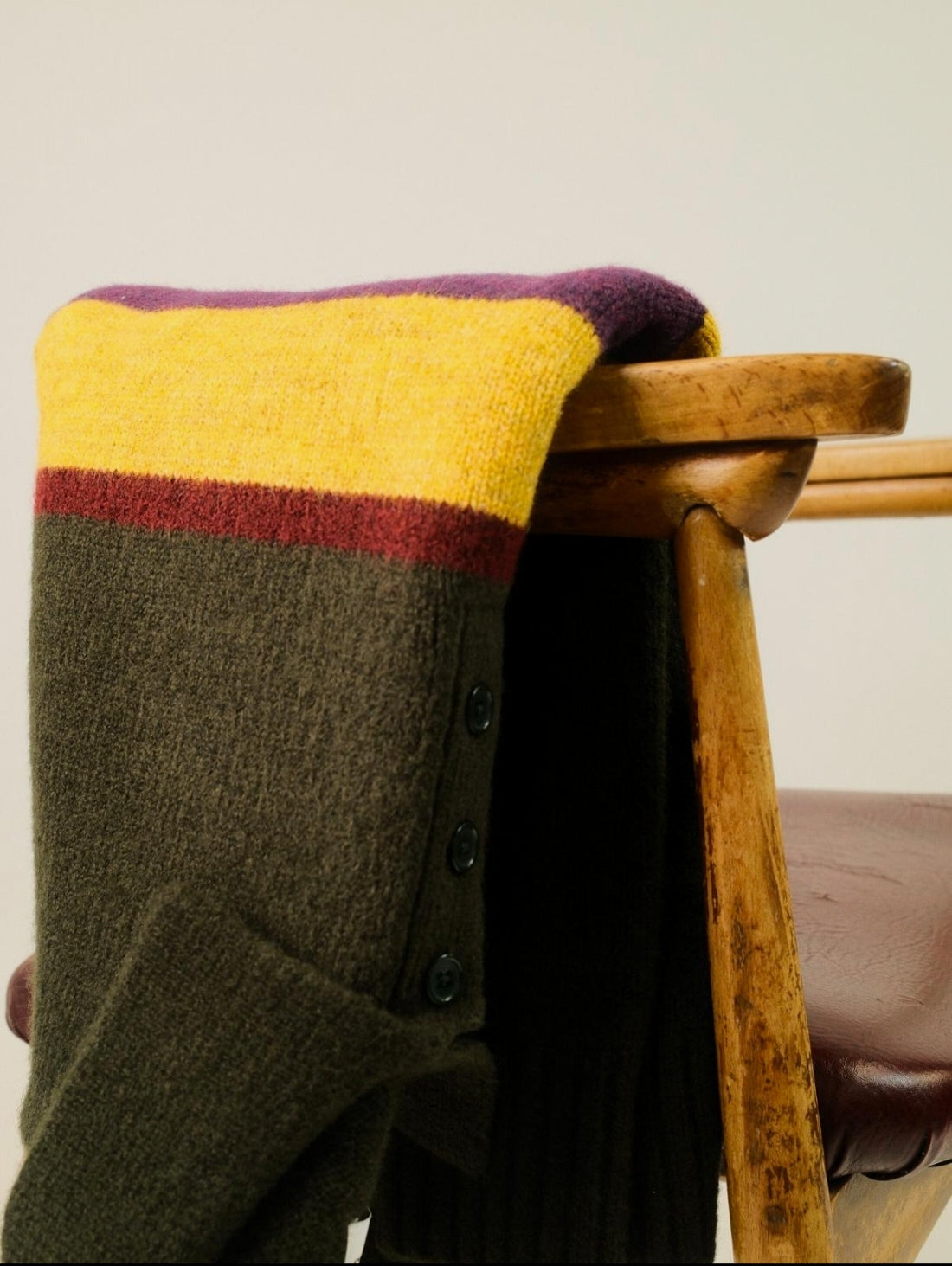 Eric Knitted Rugger Jumper - Green